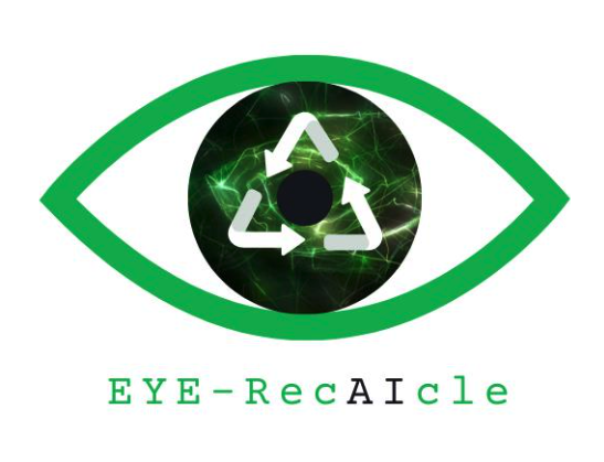 Custom logo of the group AI Recycle project. EYE-RecAIcle